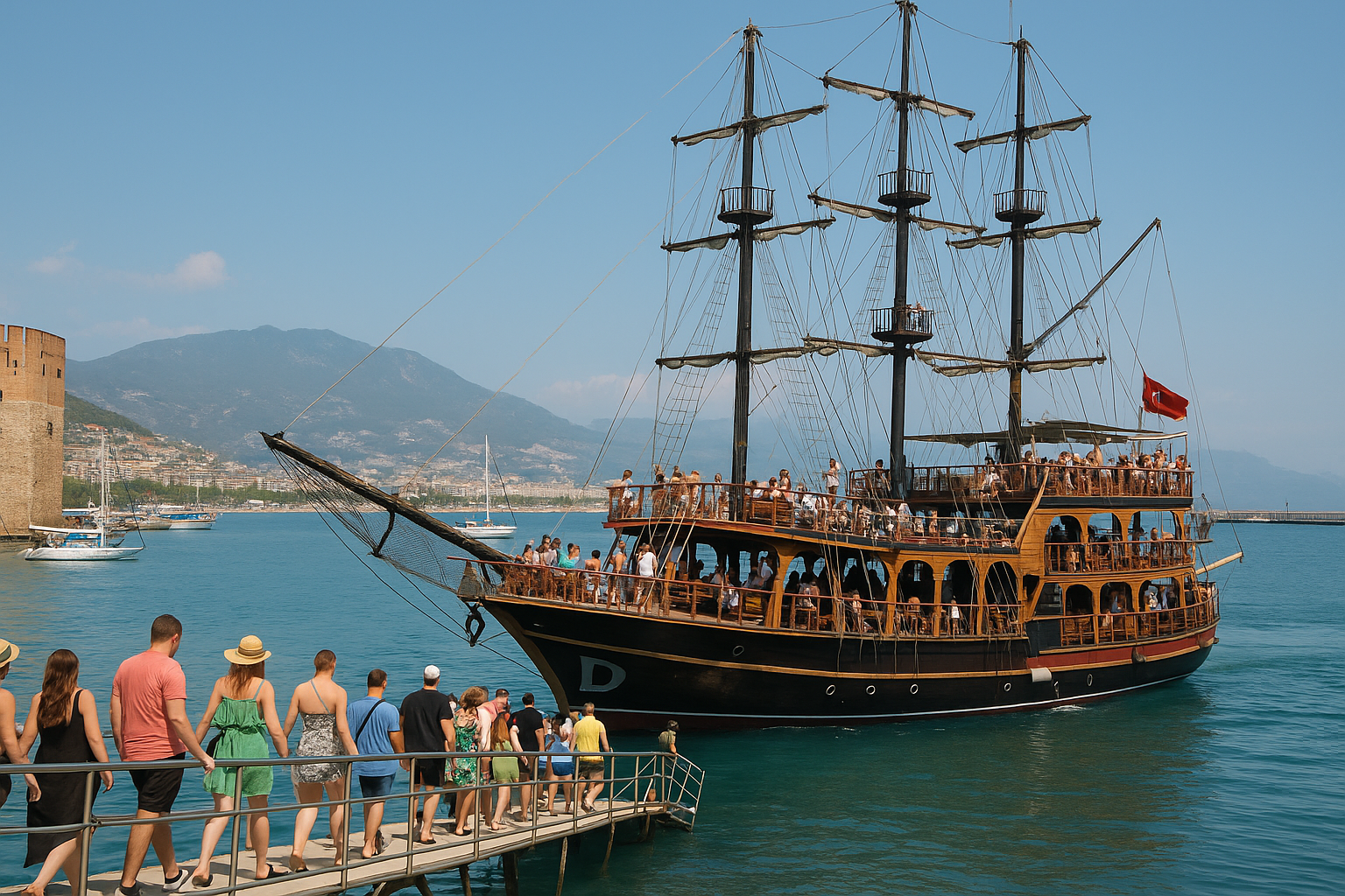 Alanya Limanı’ndan başlayan Delfin Tekne Turu ile eğlence, yüzme molaları ve müzik dolu bir gün geçirin. Detaylar ve rezervasyon Best of Alanya’da!