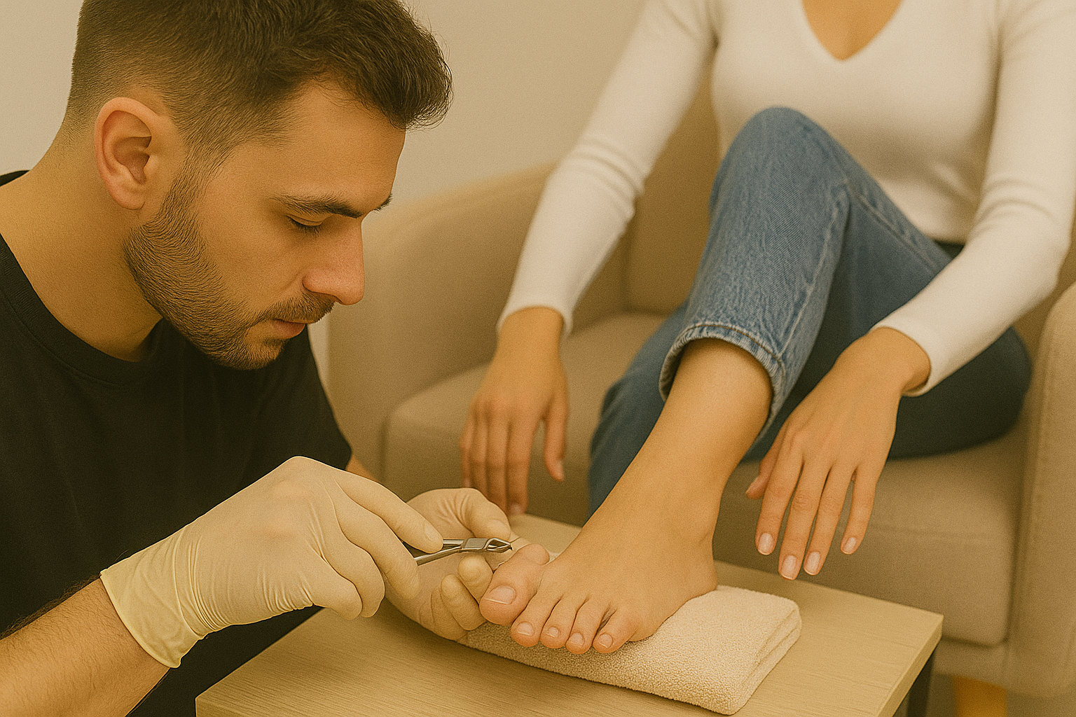 Cut By Celal salonunda titizlikle uygulanan tırnak bakım işlemi ve manikür süreci