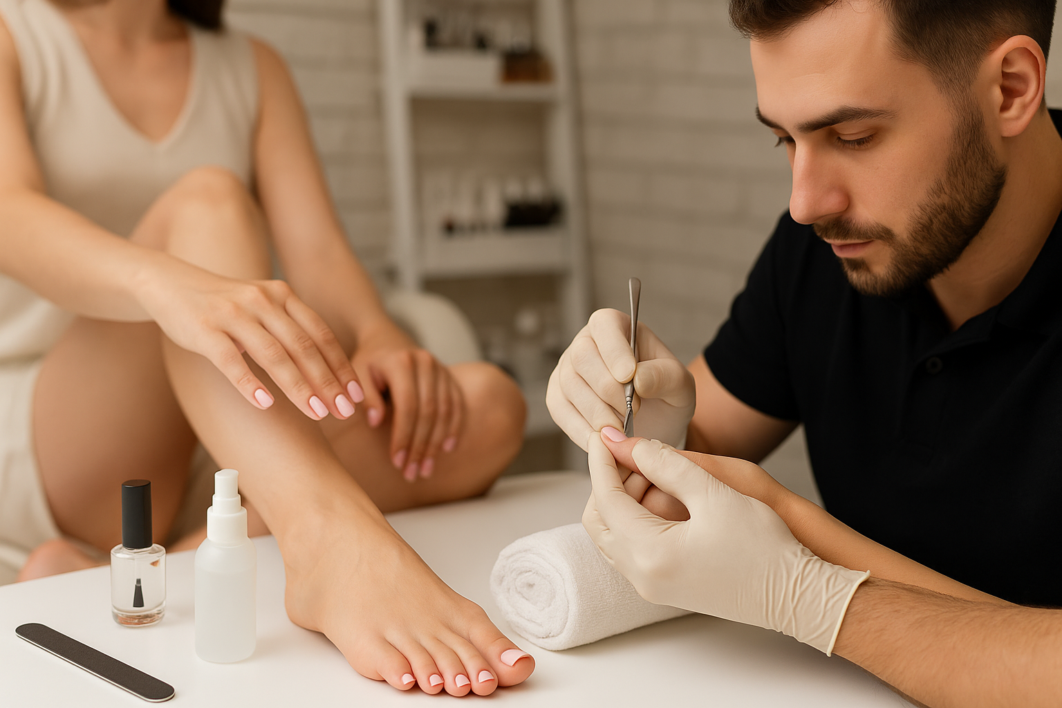 Cut By Celal salonunda uzman ellere emanet edilmiş, titizlikle yapılan tırnak bakımı