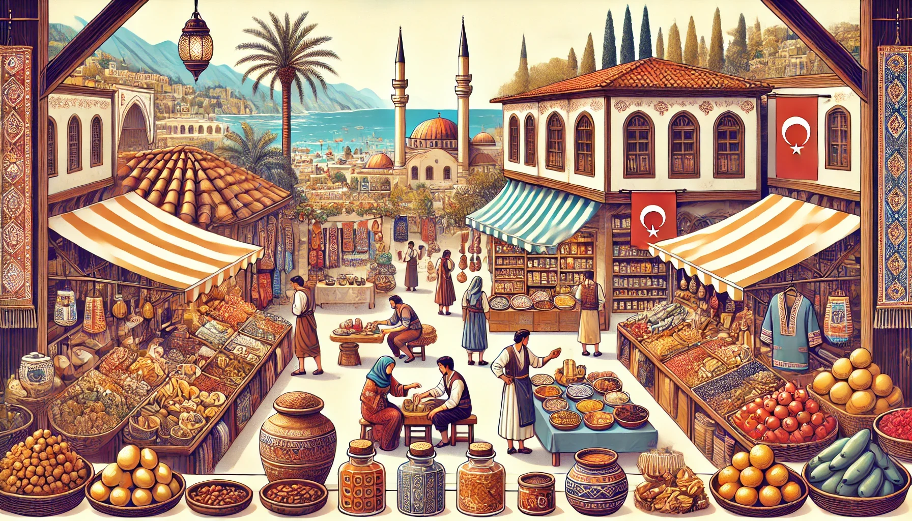 "Alanya’nın yöresel pazarlarında yerel ürünlerin satıldığı otantik bir alışveriş deneyimi."