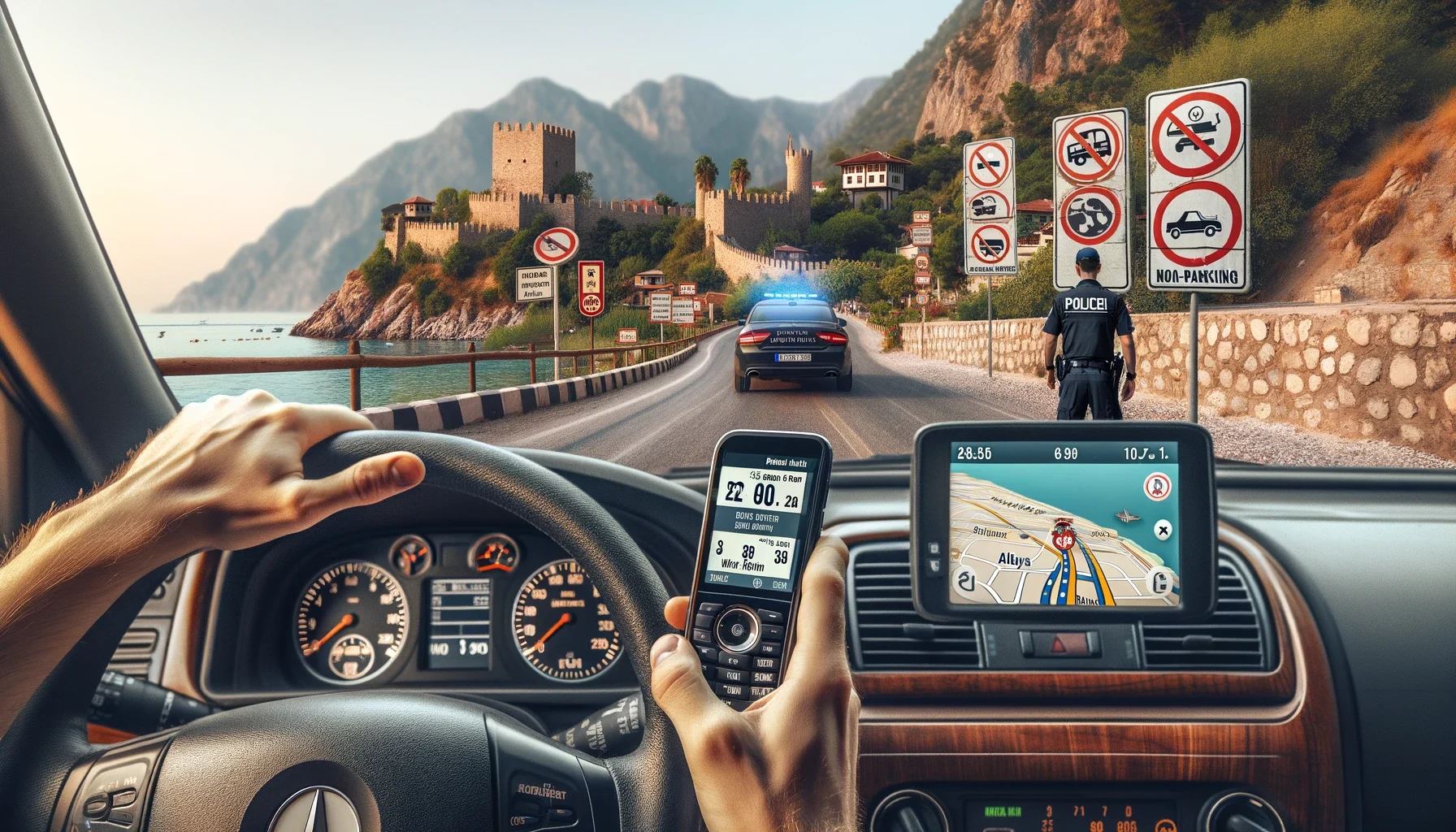 Alanya’da araç kullanırken trafik cezalarından kaçınmak için dikkat edilmesi gereken kurallar."