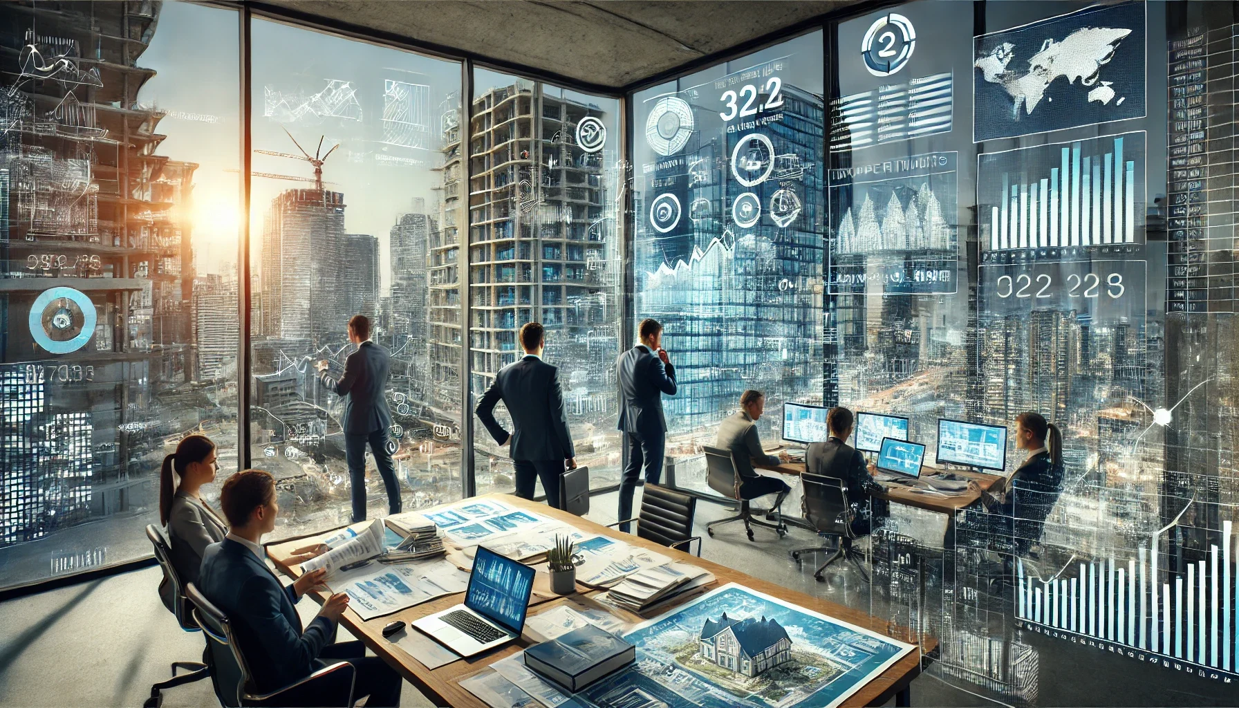 Kentsel dönüşümün projelerinin emlak piyasasındaki etkilerini gösteren bir şehir görüntüsü."