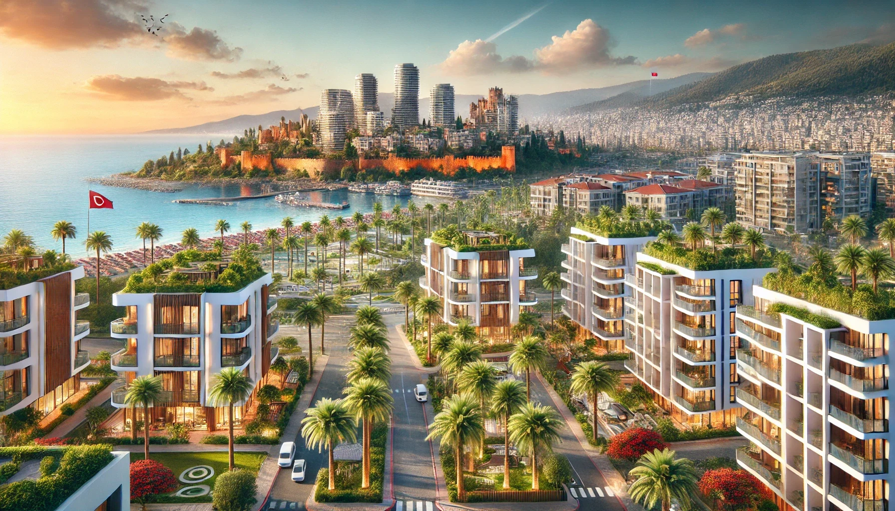 "Alanya’da yeni konut projeleri modern mimarisi ve Akdeniz manzarasıyla dikkat çekiyor."