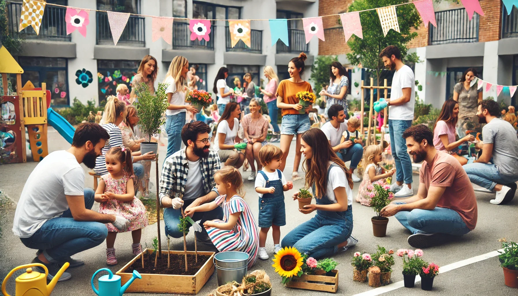 Okul öncesi eğitimde ailelerin katılımıyla gerçekleştirilen bir etkinlik."