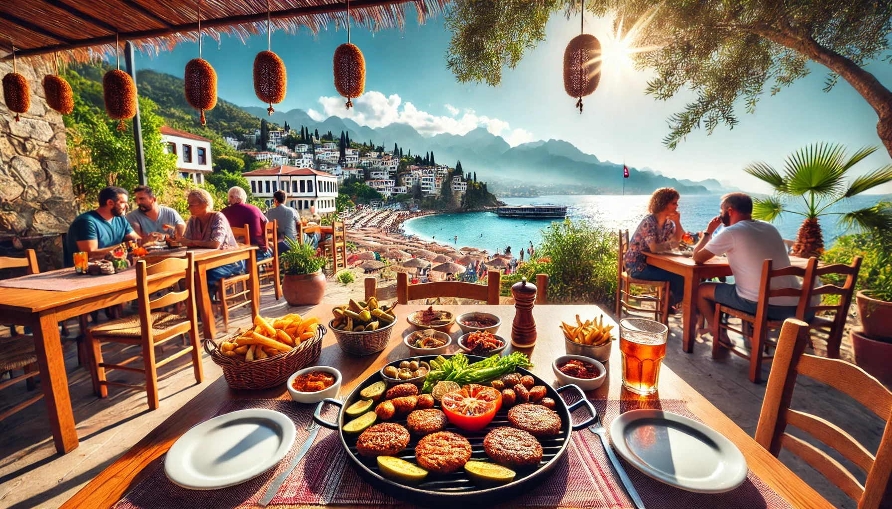 Alanya’da köfte severler için ideal bir restoranın leziz köfteleri ve sunumu."