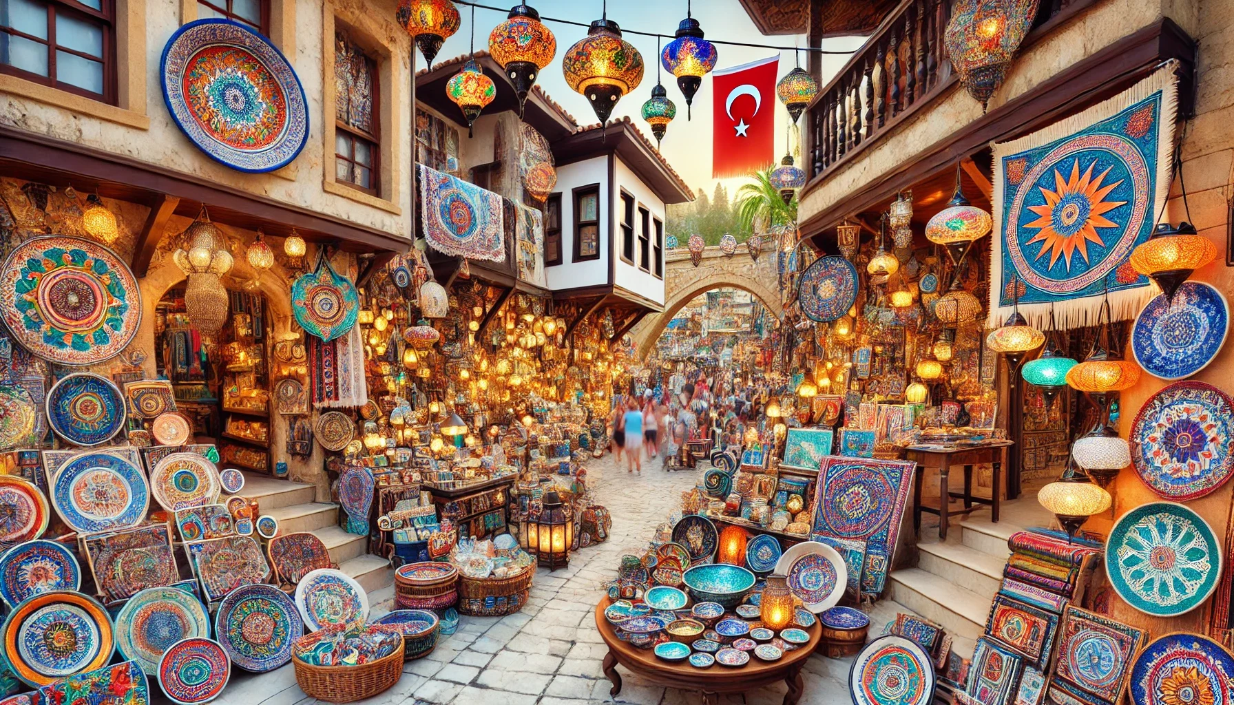 Geleneksel Türk el sanatlarını Alanya’nın el sanatları çarşısında keşfedin.