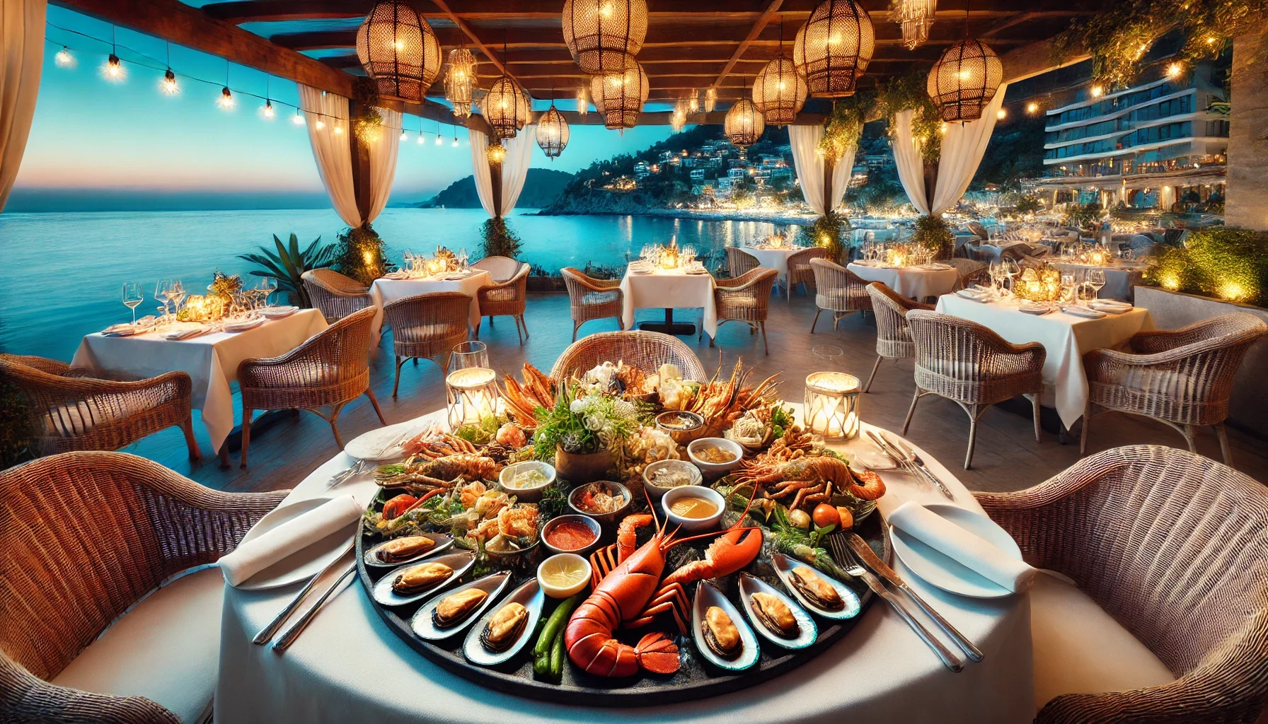 Alanya’da deniz ürünleri restoranları örnekli bir resim...