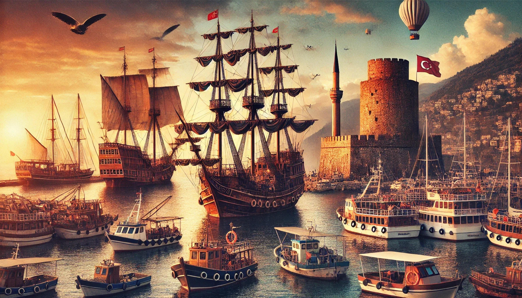 Tarihi Alanya limanı, Osmanlı döneminden günümüze kadar uzanan denizcilik mirasıyla büyülüyor."