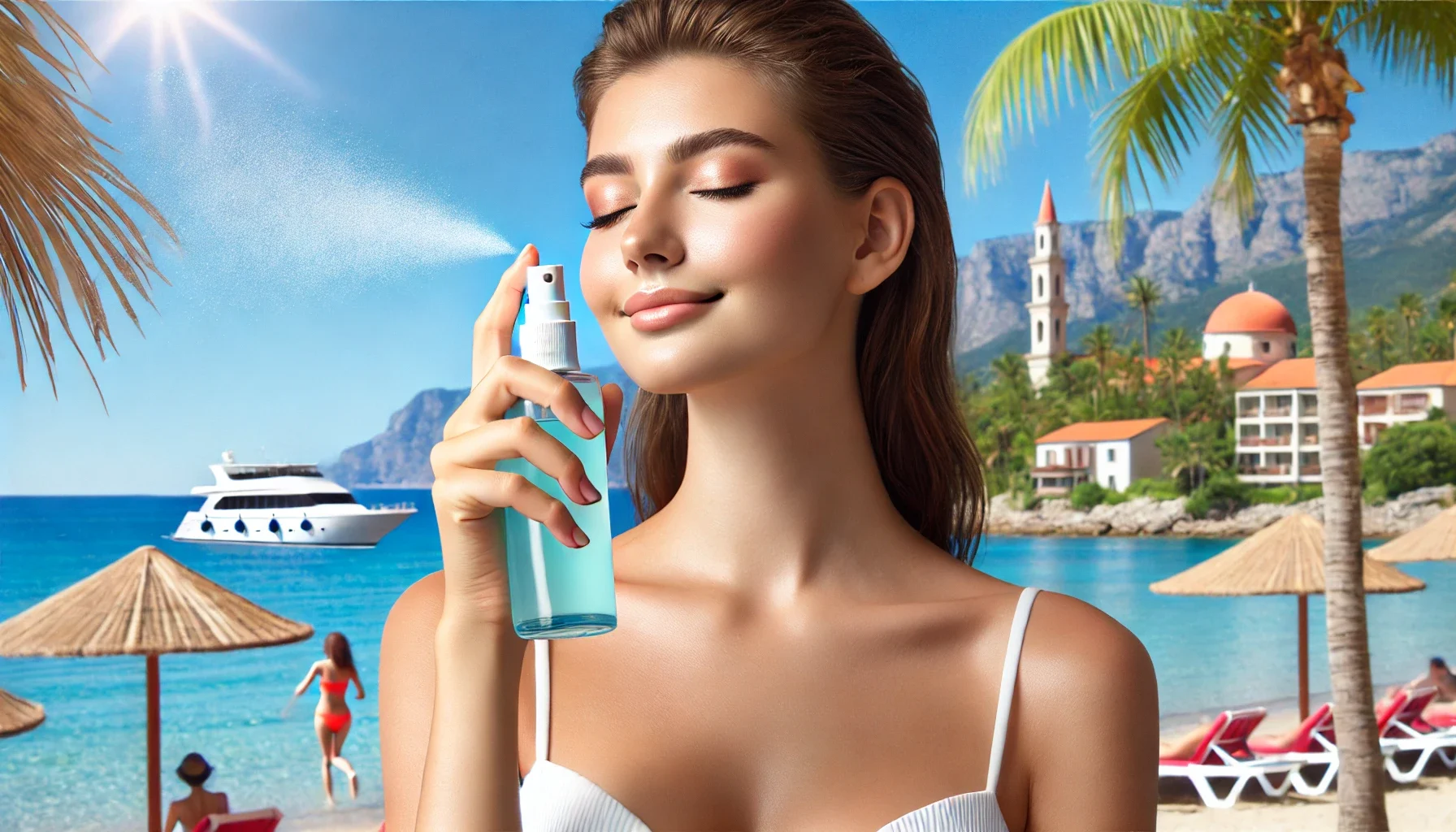 "Alanya’daki bir spa merkezinde uzman tarafından yapılan yaz aylarında özel nemlendirici cilt bakımı."