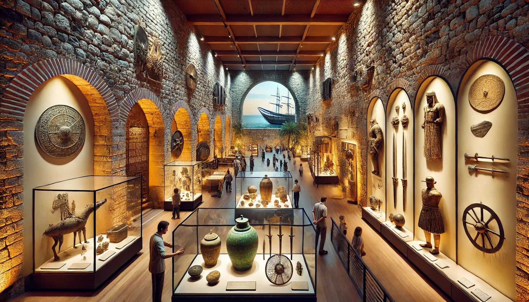 "Alanya’da şehrinin tarihini yansıtan müzeleri ve sergilenen arkeolojik eserler."