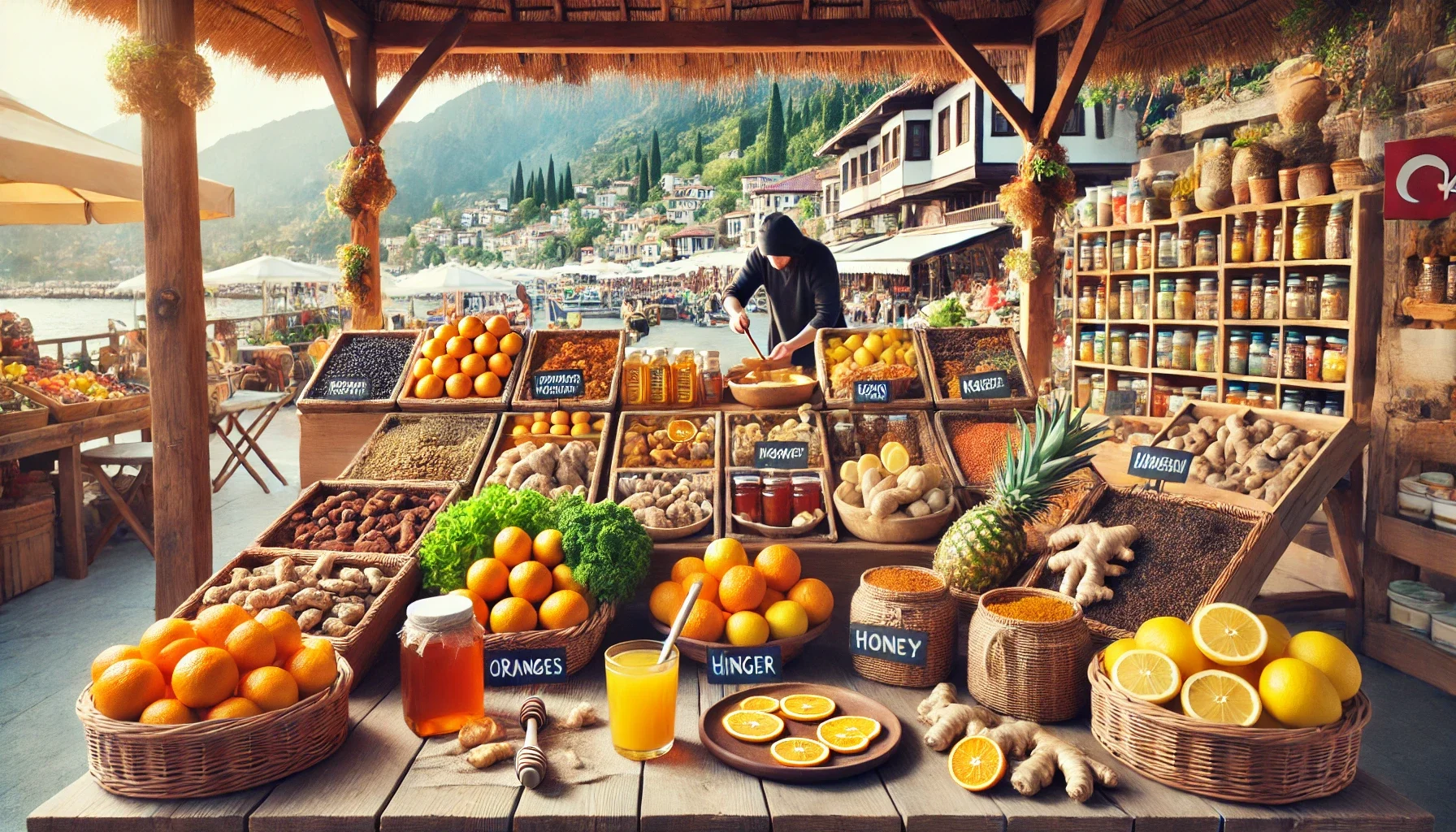 Alanya’da bağışıklık sistemini güçlendiren organik ve doğal ürünler."