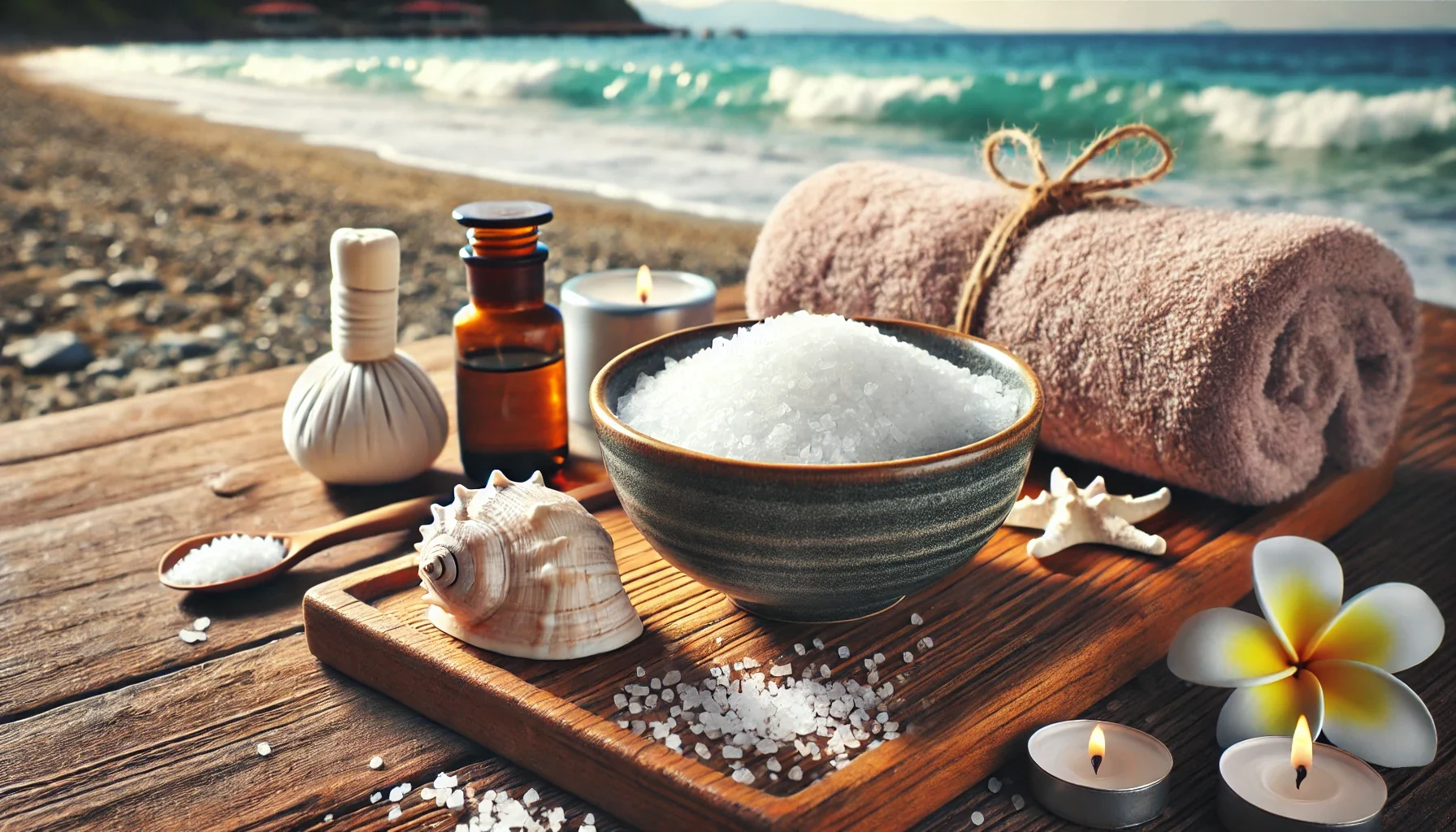 "Deniz tuzunun arındırıcı etkisiyle sağlıklı ve pürüzsüz bir cilt bakımı."