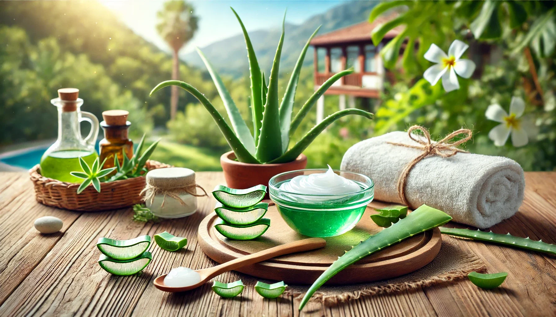 "Aloe vera ile cildi nemlendirme ve yenileme yöntemleri."