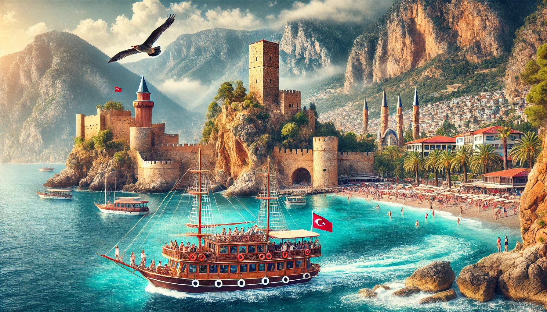 "Alanya sahil şeridini tekneyle keşfedin! Eşsiz manzaralar ve görülmesi gereken en güzel noktalar."