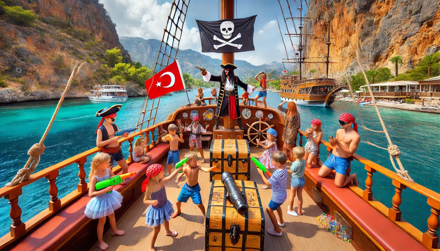 Ailece katılabileceğiniz Alanya’daki korsan gemisi tekne turları ile unutulmaz bir deneyim yaşayın."