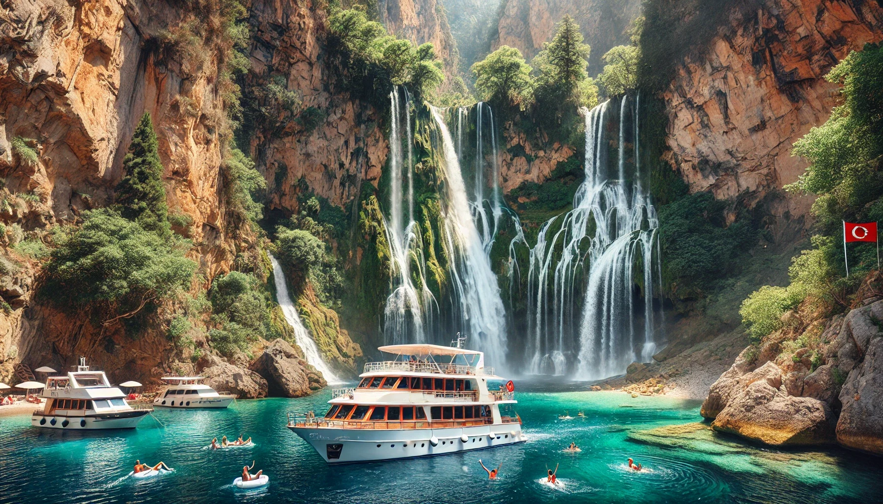 "Alanya’da tekneyle ulaşabileceğiniz doğa harikası şelaleleri keşfedin."