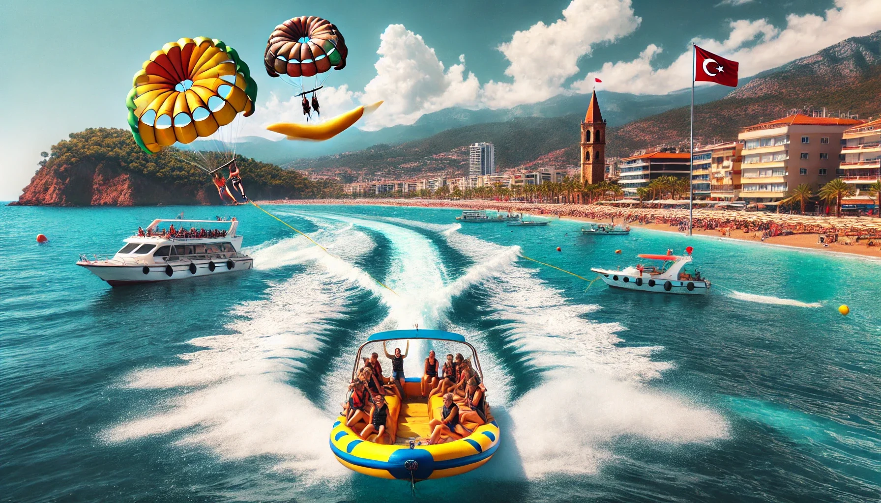 Denizde Adrenalin Dolu Bir Gün: Alanya’da Tekneyle Su Sporları Turları"