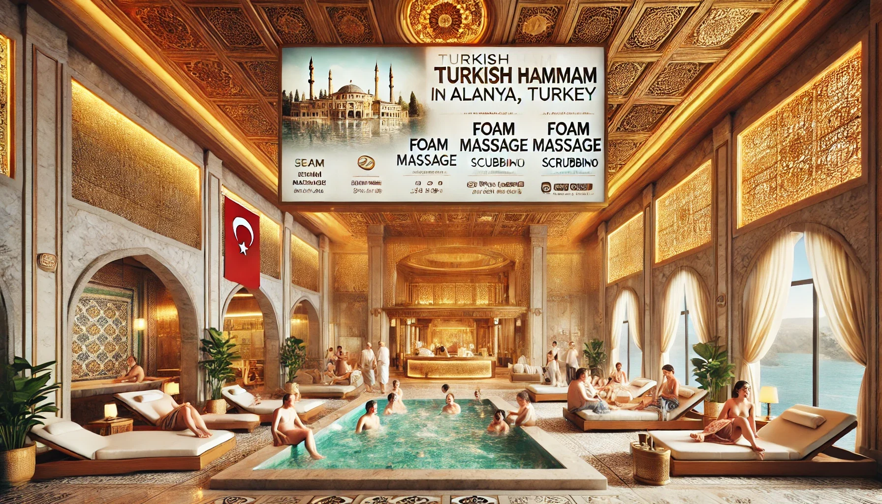 "Turistlerin favorisi olan Alanya’daki en iyi hamamlarda kese, köpük masajı ve buhar banyosuyla yenilenin."