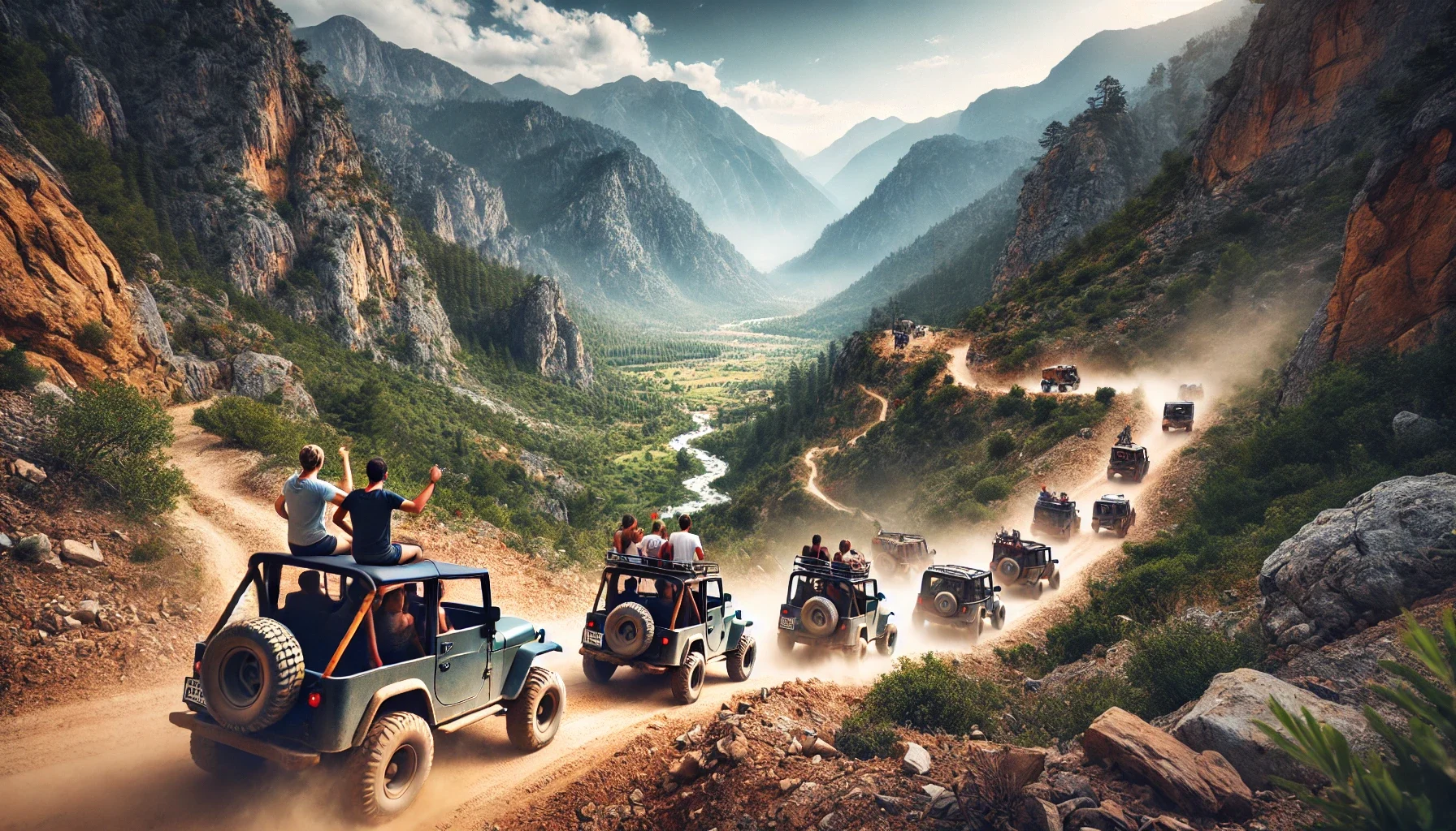 "Toros Dağları’nın eşsiz manzaraları eşliğinde Jeep Safari ile maceraya atılın."