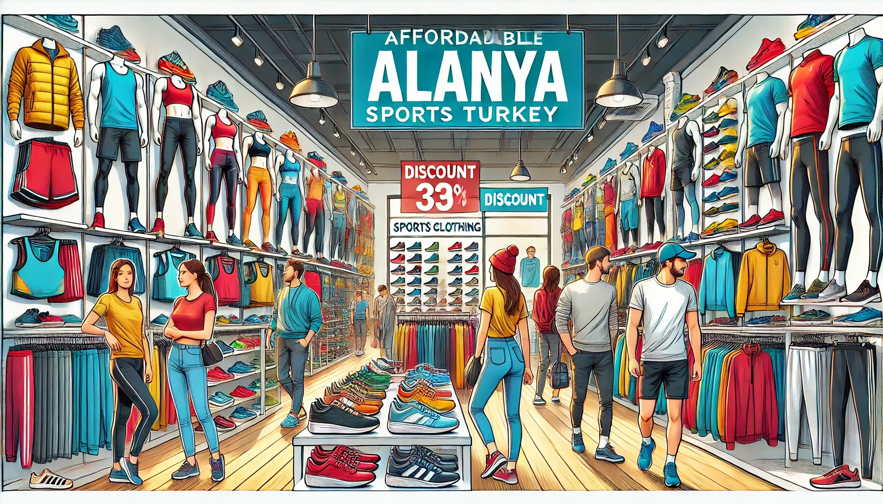 "Alanya’daki uygun fiyatlı ve kaliteli spor giyim seçenekleriyle dolu mağazalardan biri."