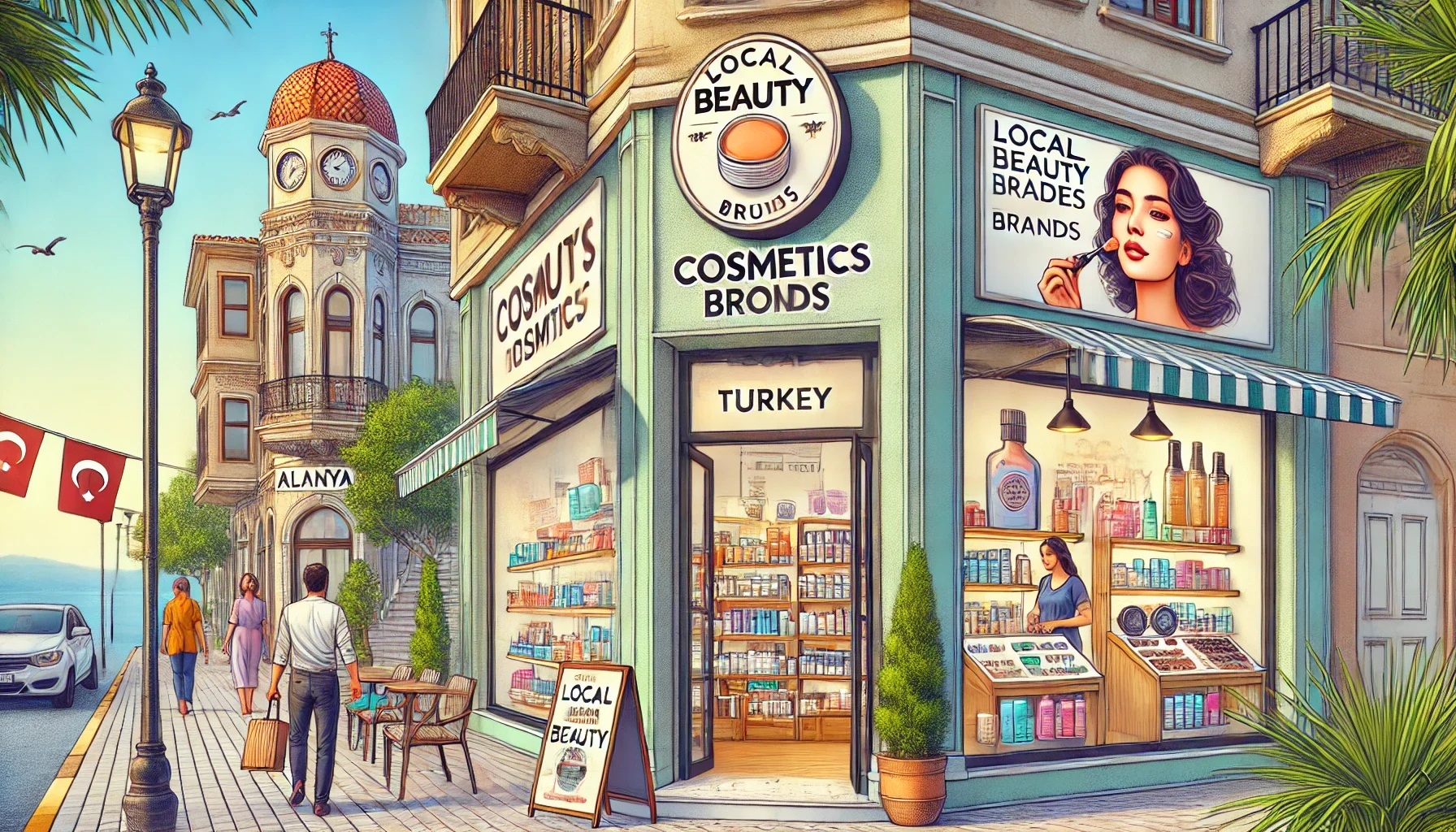 "Alanya’da hızla büyüyen kozmetik sektörü ve yerel markaların ürünleri."