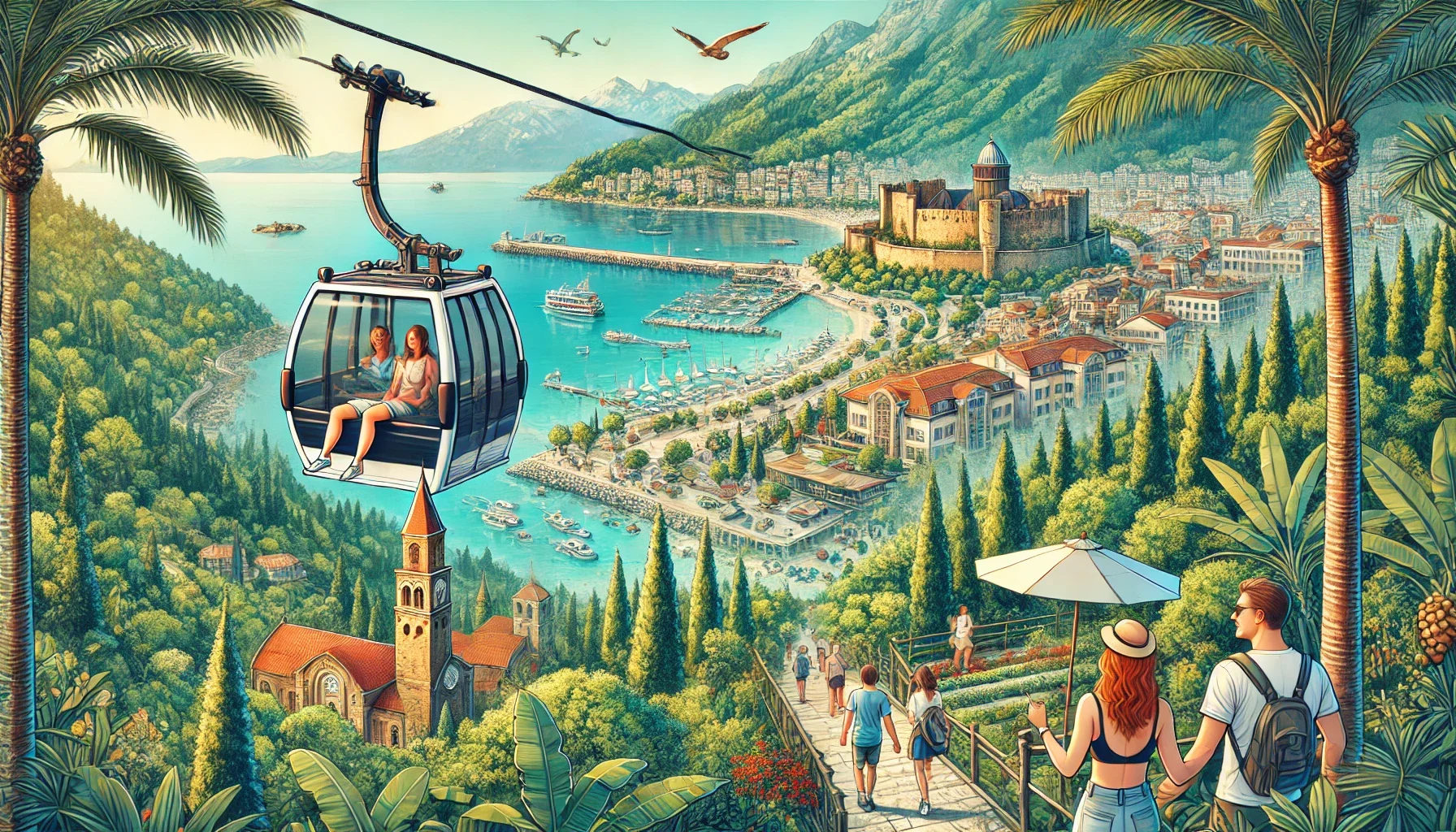 Alanya’da doğayla iç içe bir gün geçirmek için teleferik ve şehir turuna katılın.