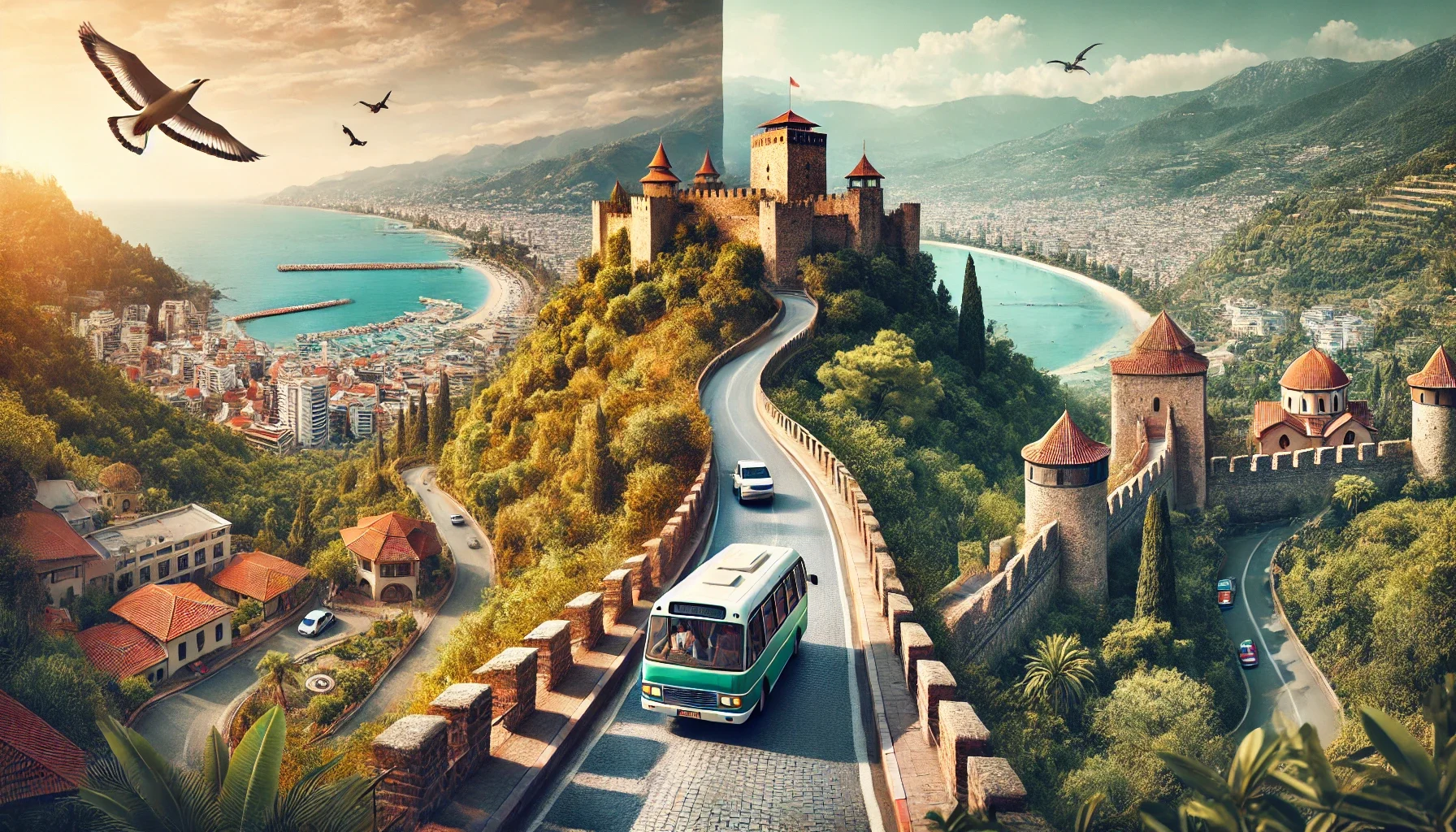 Alanya Kalesi ve çevresine mini şehir turuyla unutulmaz bir yolculuk yapın.