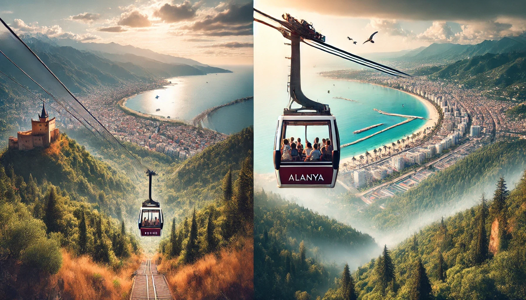 Teleferikle Alanya’nın tarihi ve doğal güzelliklerini havadan izleyin.