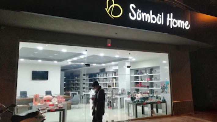 Sümbül Home mağazası iç mekanı, ev tekstili ve dekoratif ürünler sergisi