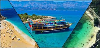 Alanya Mavi Yolculuk Tekne Turu sırasında Akdeniz’in turkuaz sularında ilerleyen tekne