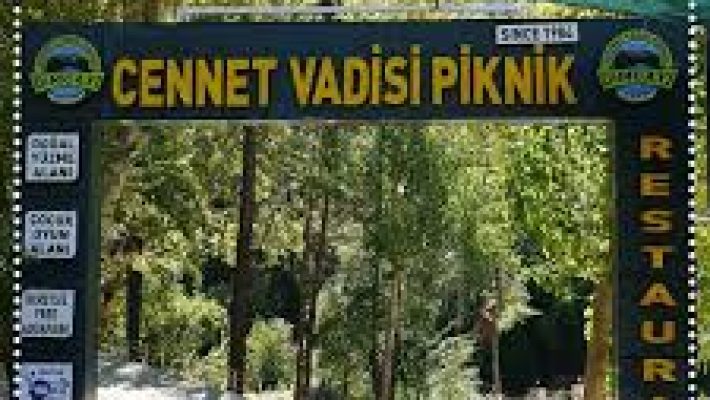 Alanya Dim Çayı’nda yer alan Cennet Vadisi Piknik alanının su üzerindeki oturma platformları ve doğal çevresi