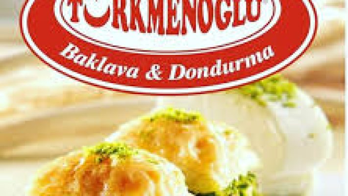 Türkmenoğlu Dondurma & Baklava Mahmutlar’da fıstıklı baklava ve dondurma servisi