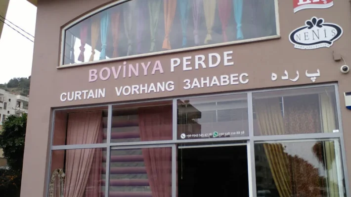 Bovinya Perde Alanya mağazası – modern ve şık perde çeşitleri